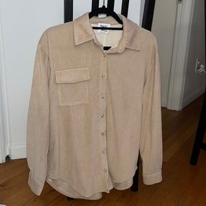 Tan Corduroy Button Up